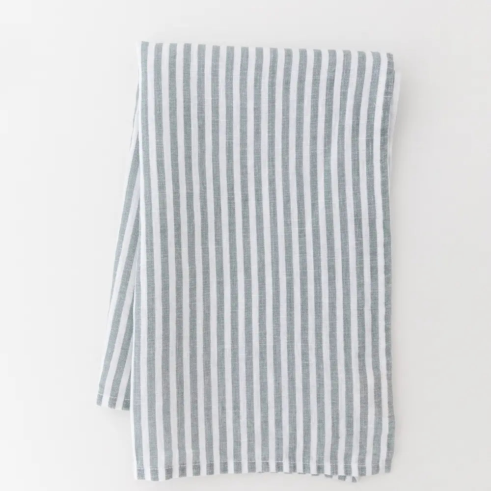 Heirloomed Keepsake Linen Tea Towel | Light Blue