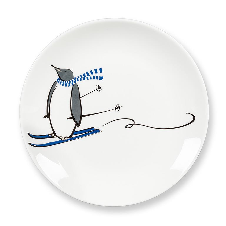 Skiing Penguin Appy Plate