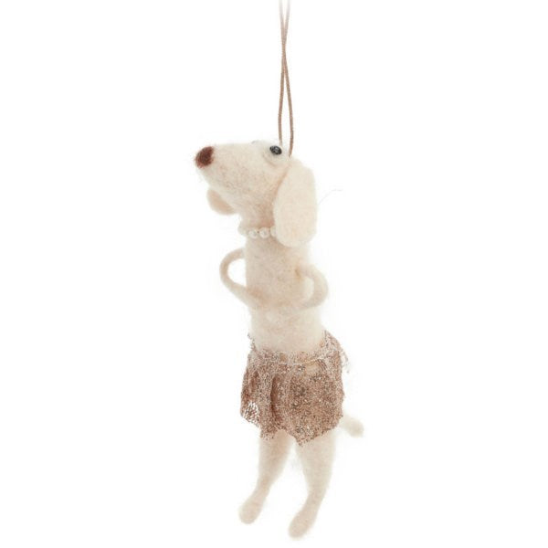 Christmas Ornament Dog/Skirt