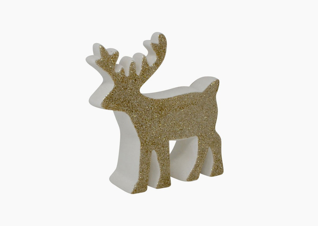 Deer with gold glitter