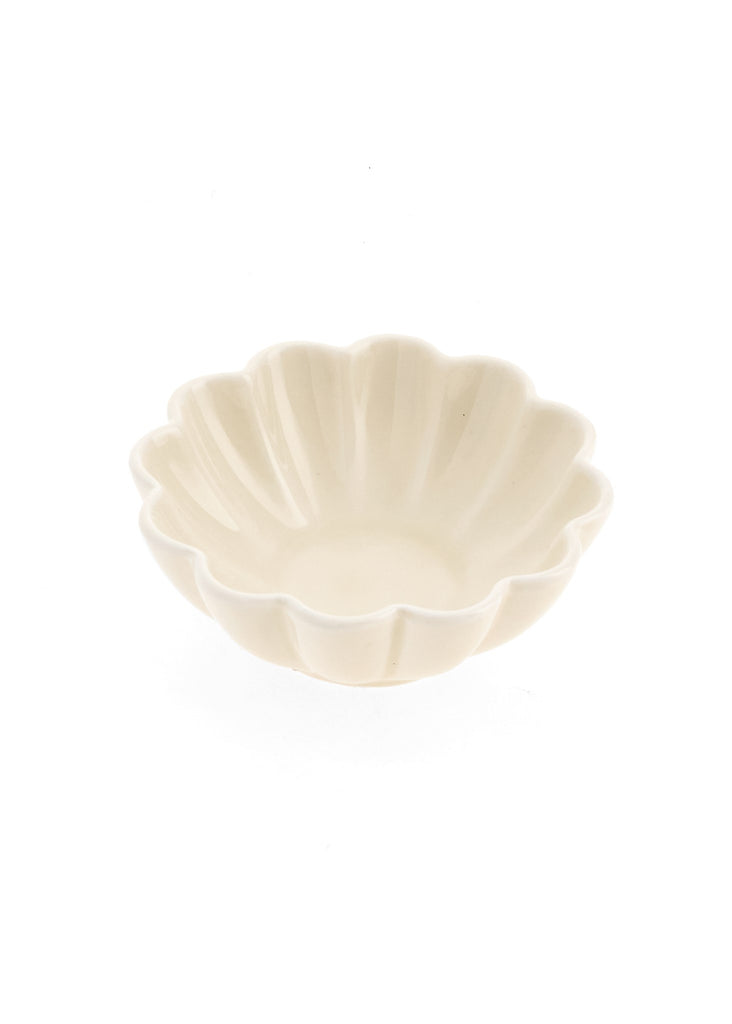 Small Ceramic Flower Bowl (Cream)