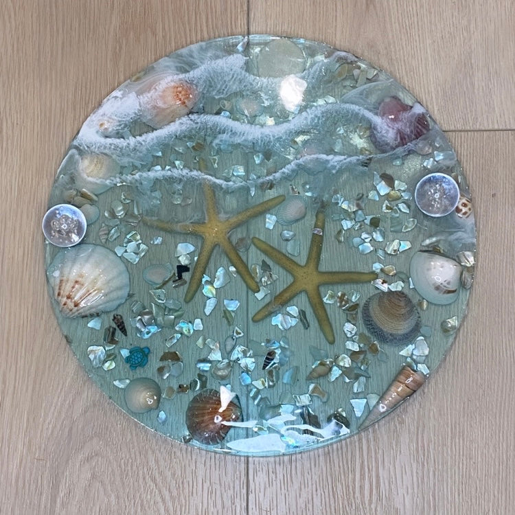 Lo Resin Designs — Round Beach Tray with Handles