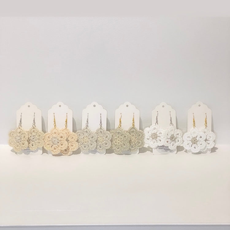 Handmade Crochet Earring — Flowers