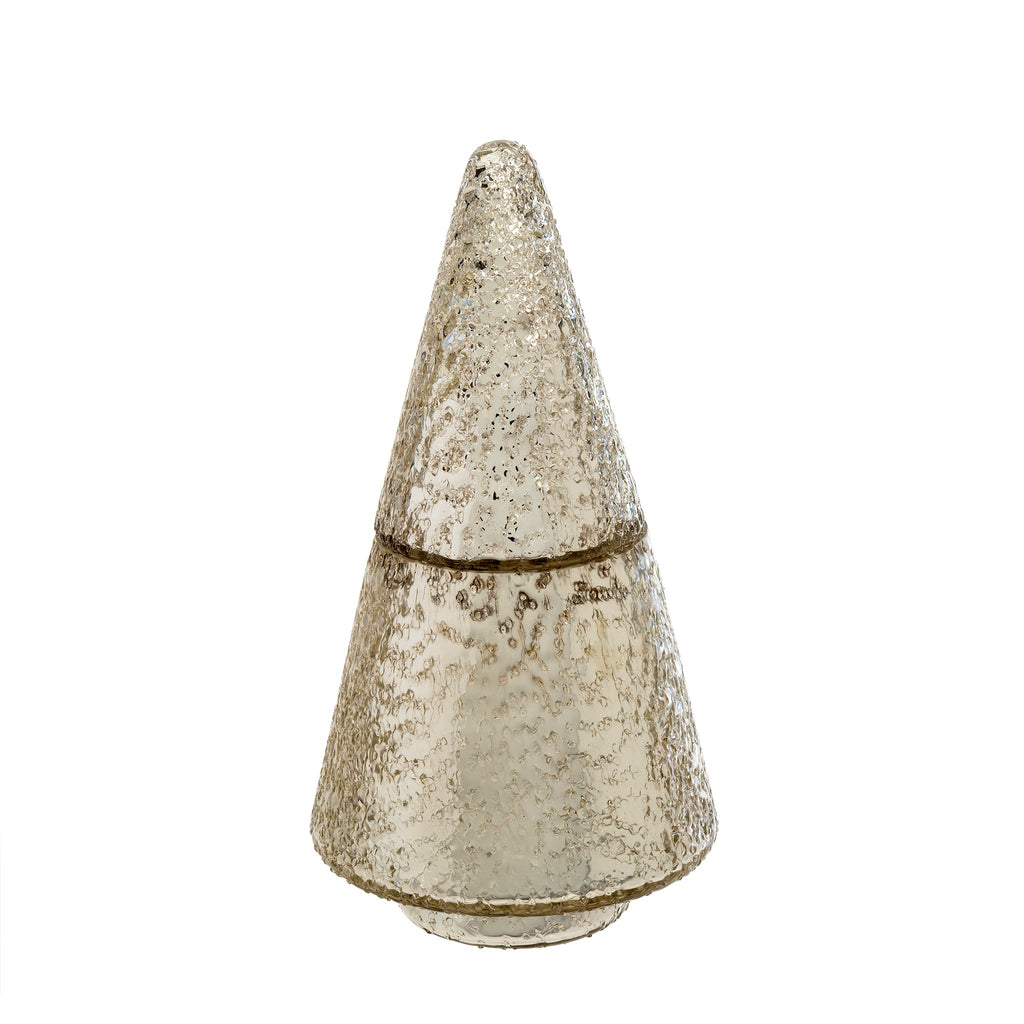 Shimmer Tree Candle Silver - Amber Spruce | Large