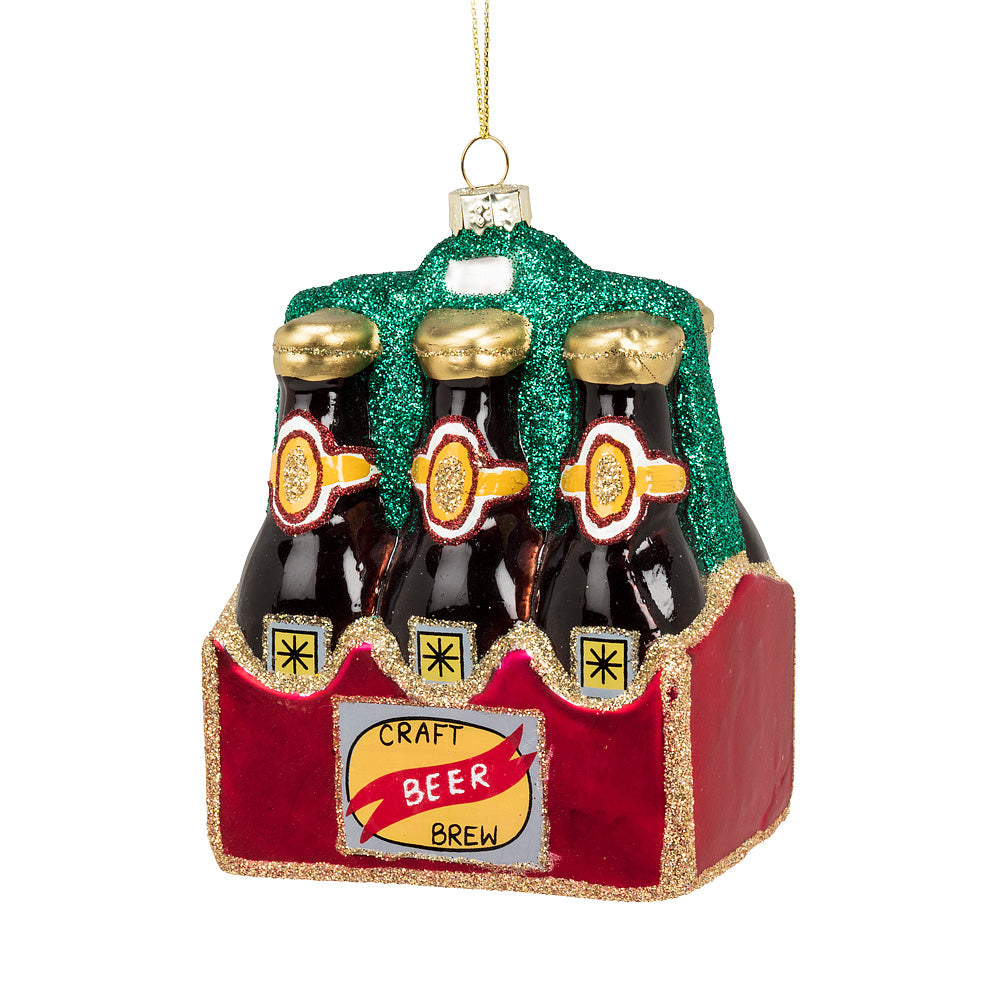 Six Pack Beer Bottle Ornament