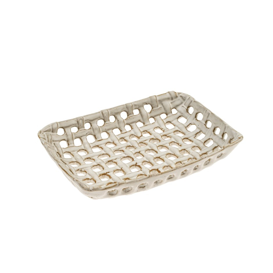 Porcelain Basket Tray | Small.Large