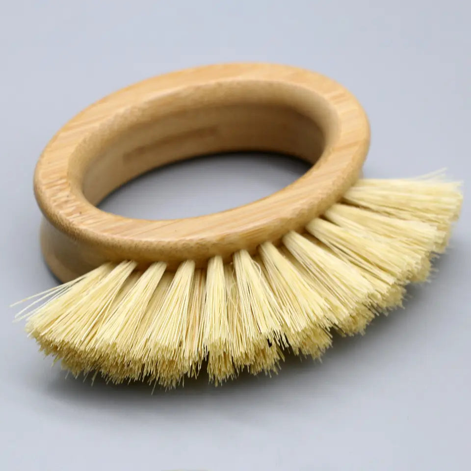 Natural Bamboo Sisal Bristle with Wooden Handle