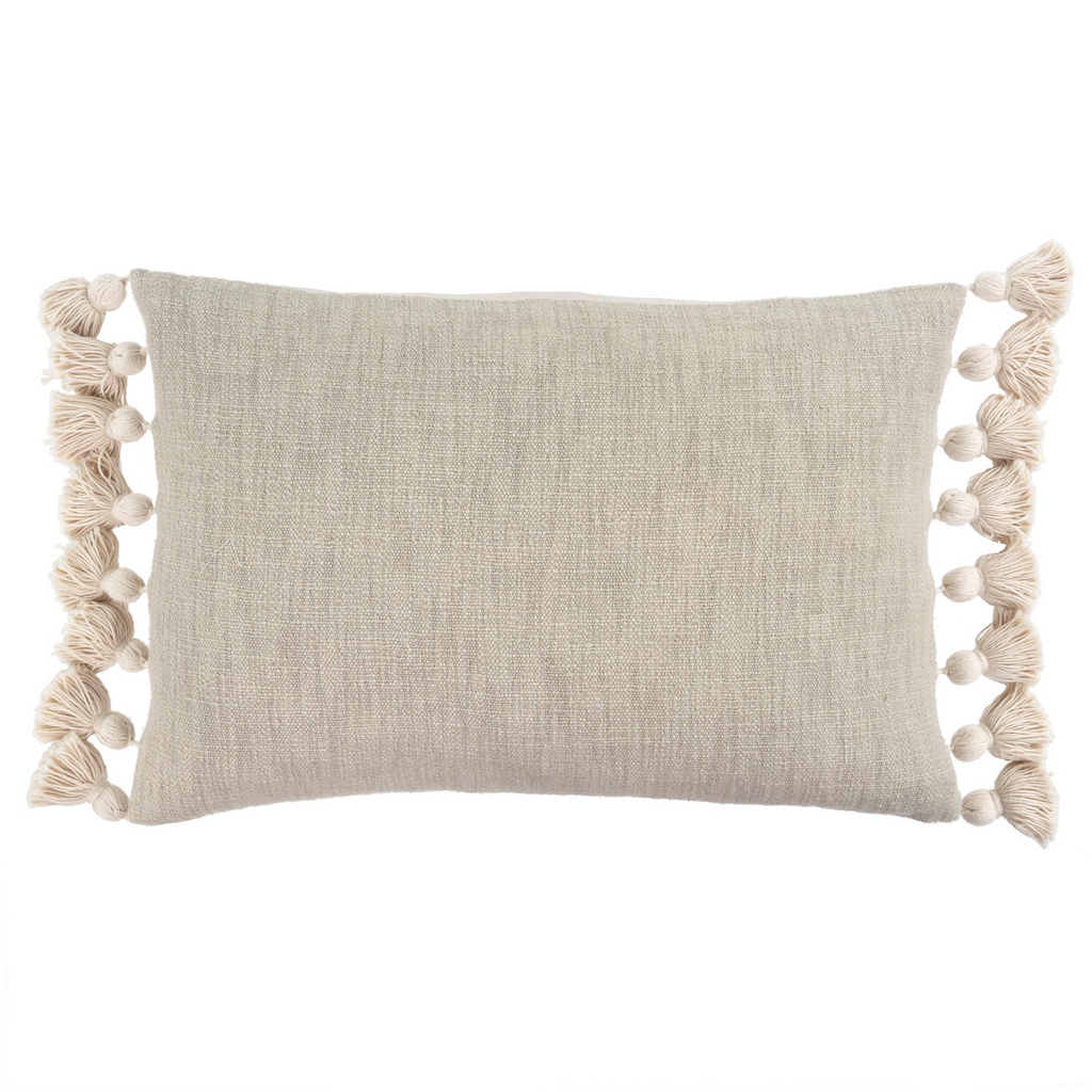 Bora Tassel Pillow Grey | 16x24