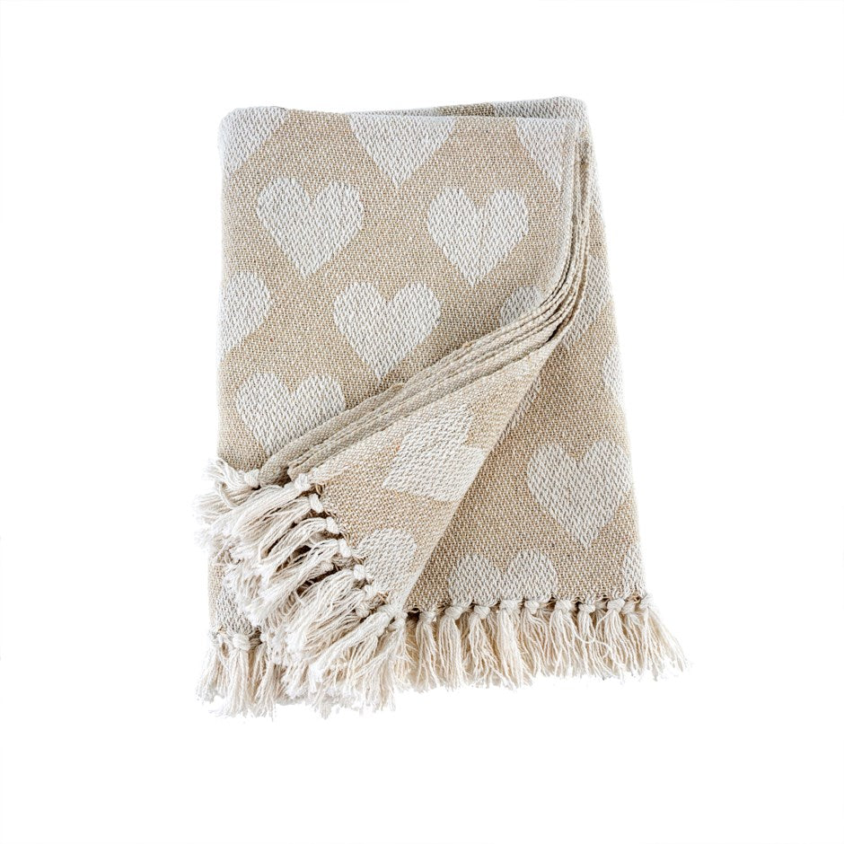 Heart Throw | Beige