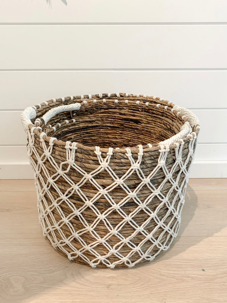 Macrame Rattan Basket | Large