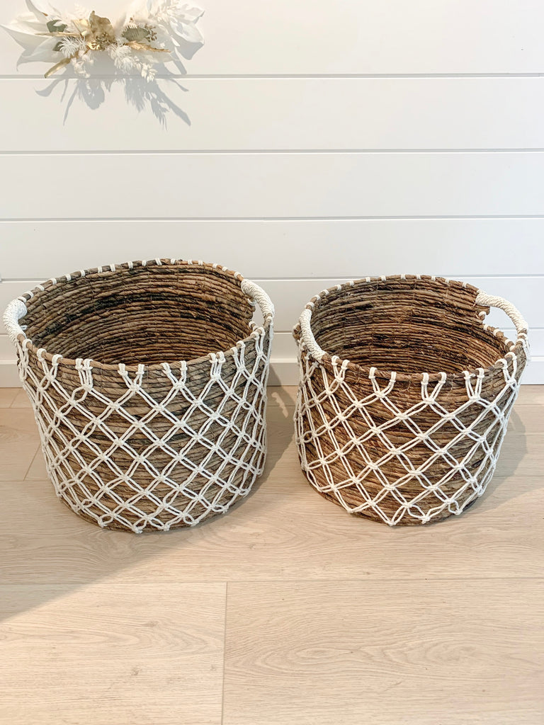 Macrame Rattan Basket | Large