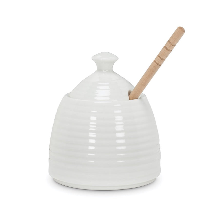 Beehive Honey Pot with Dauber