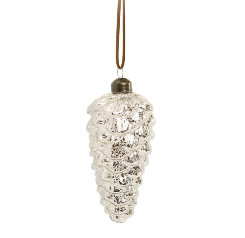 Glass Pinecone Ornament