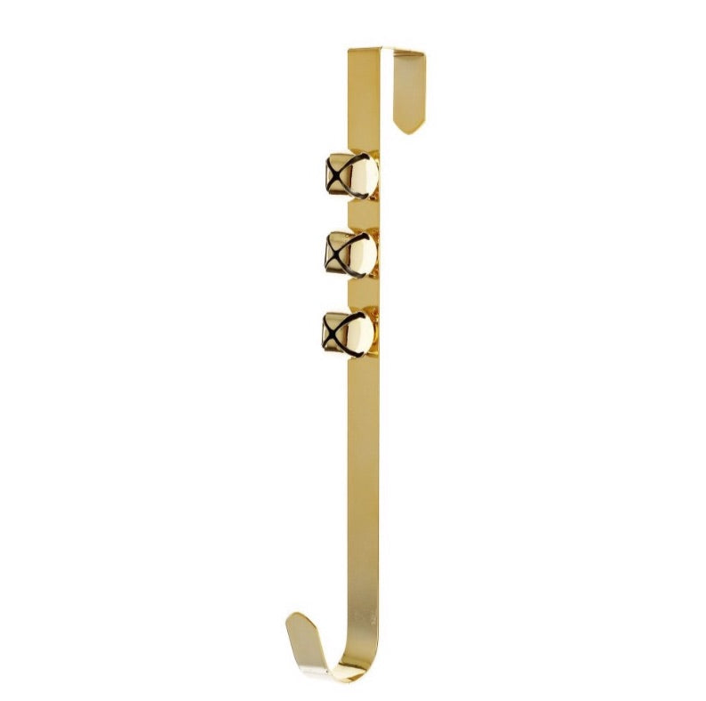 Gold Wreath Door Holder Hanger with Bells